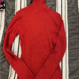 Red long sleeve turtleneck